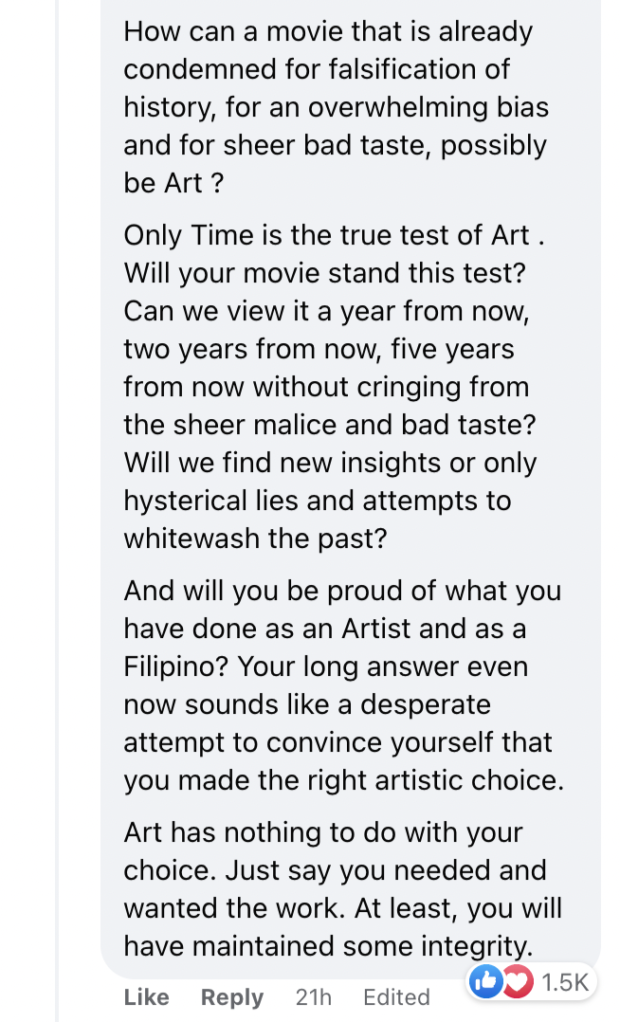 Floy Quintos comment