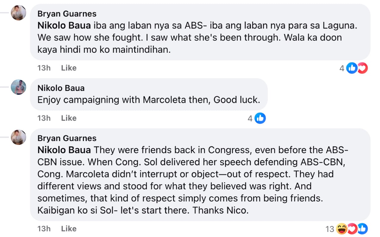 Ging Reyes dismayed over Sol Aragones supporting Rodante Marcoleta