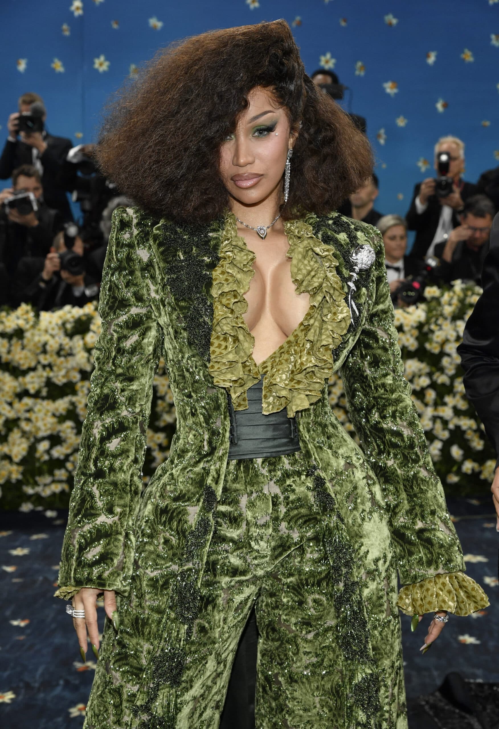 Cardi B attends The Metropolitan Museum of Art's Costume Institute benefit gala celebrating the opening of the "Superfine: Tailoring Black Style" exhibition on Monday, May 5, 2025, in New York. Image: Evan Agostini/Invision/AP